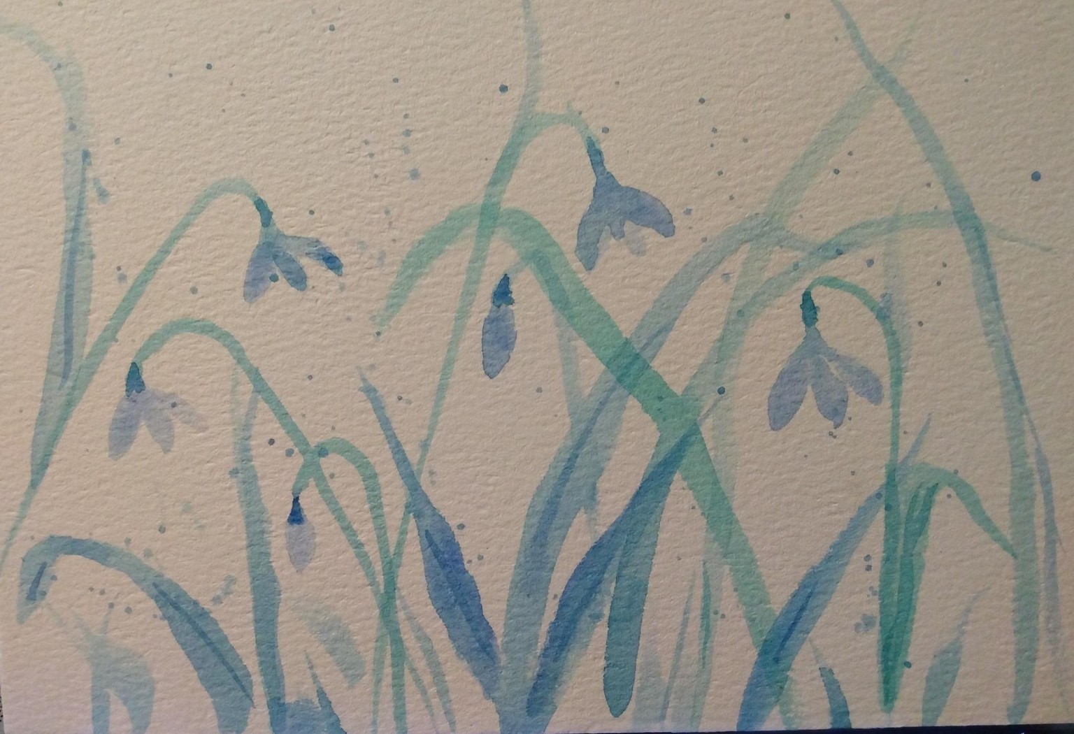 snow drops in blue - image 1 - student project