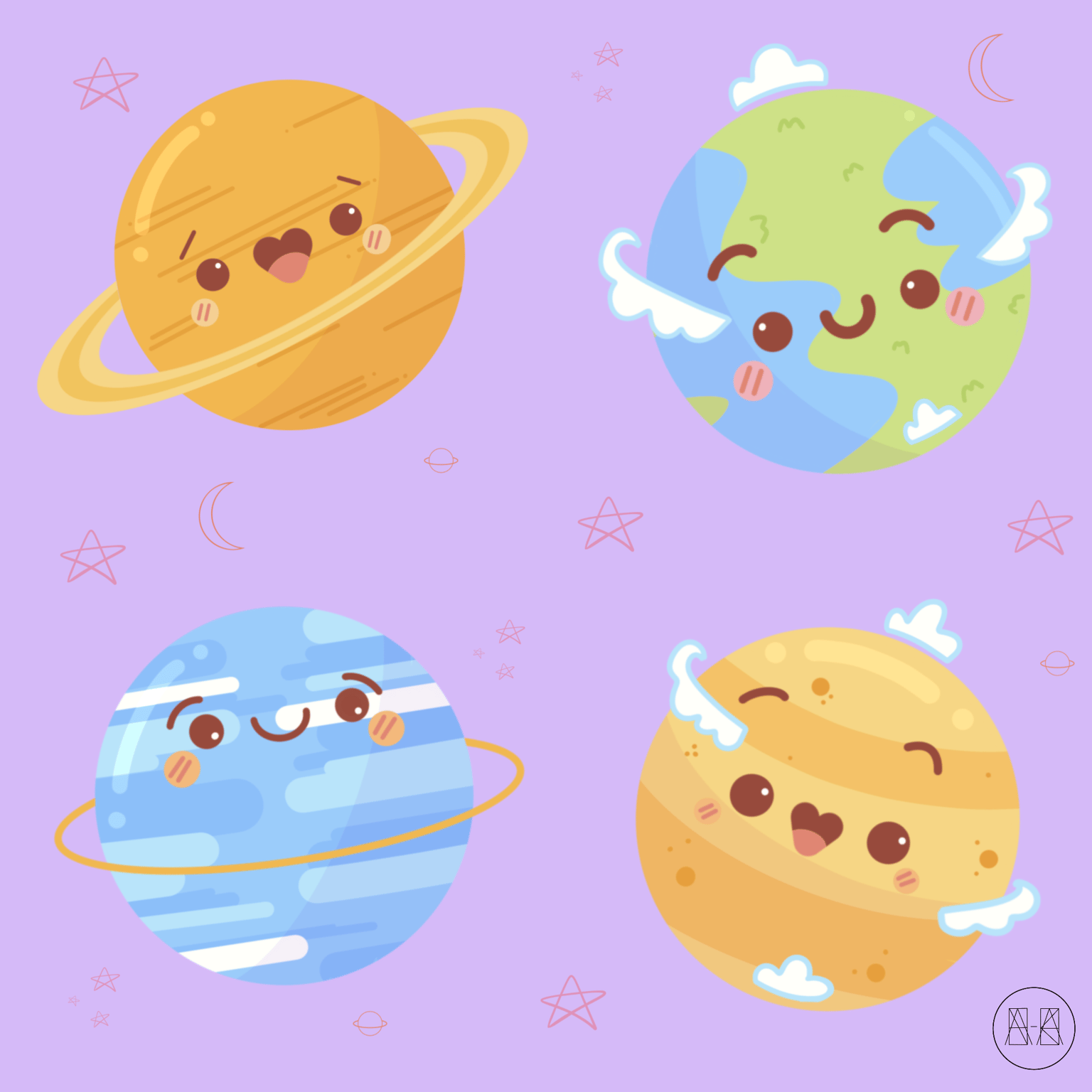 Cute planets - image 1 - student project