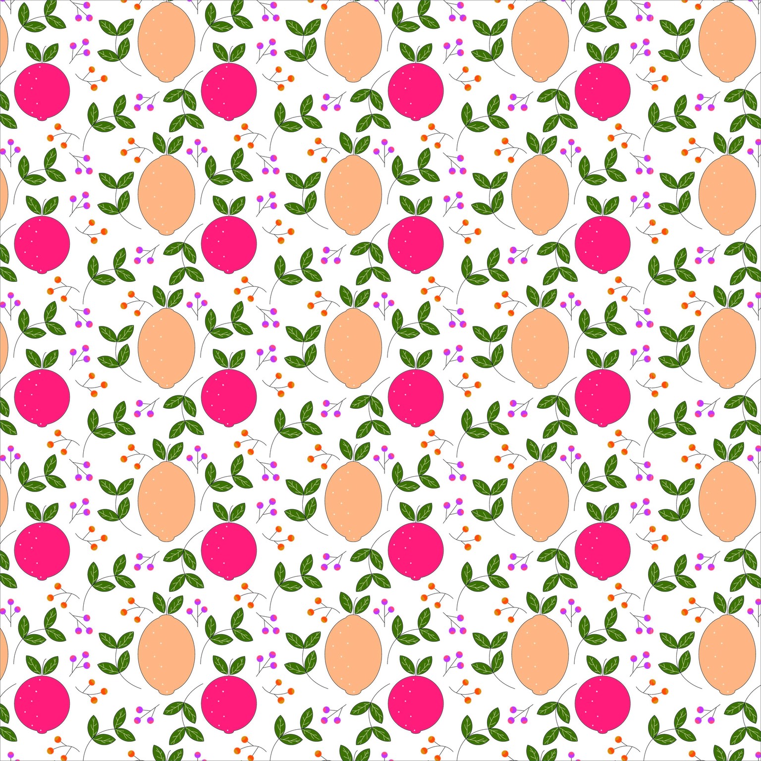 Lemon and orange pattern - image 1 - student project