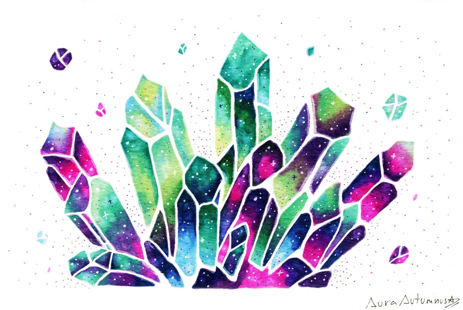 Alcohol marker crystals - image 1 - student project