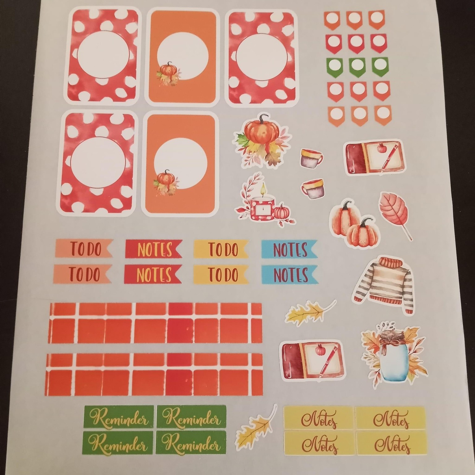 Cozy Fall Planner Sticker Sheet - image 1 - student project