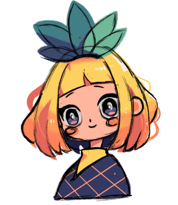 Pineapple girl - Krita - image 2 - student project