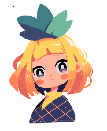 Pineapple girl - Krita - image 1 - student project