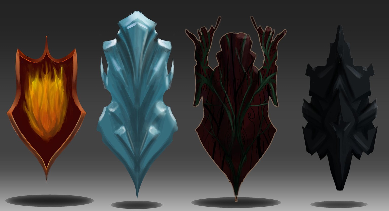 Elemental Sword Sketches - image 1 - student project