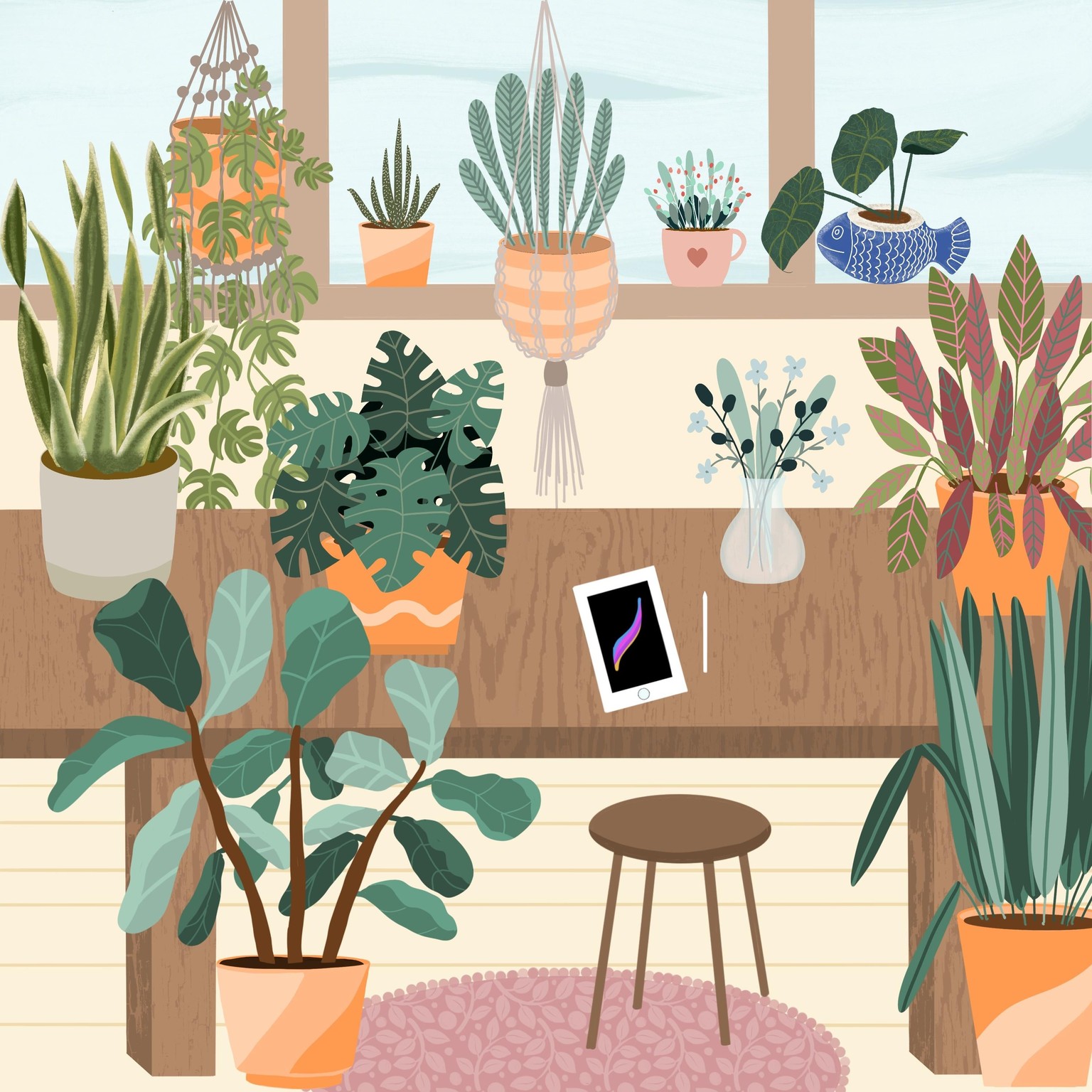 Hanging house plants - image 1 - student project
