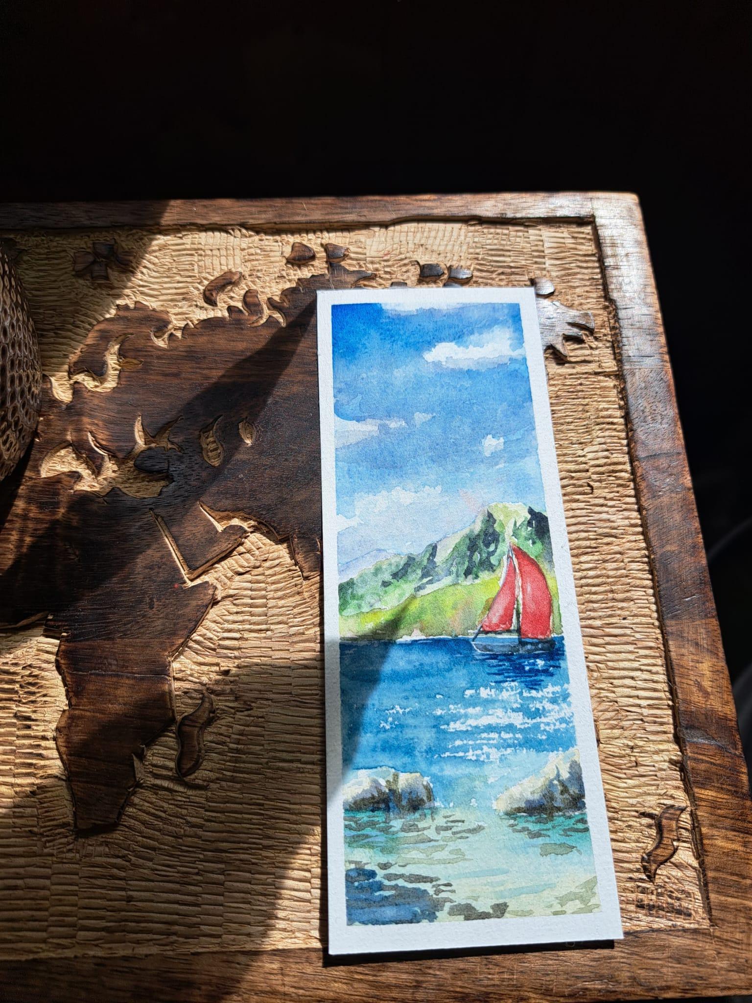 Seascape bookmark - image 1 - student project