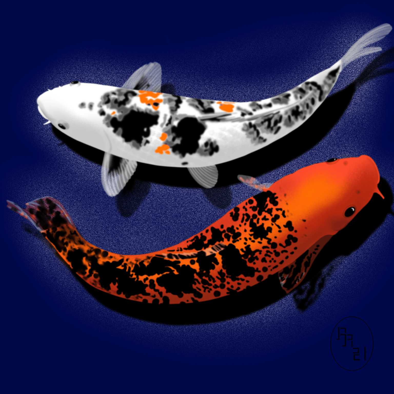 Two Koi - image 1 - student project