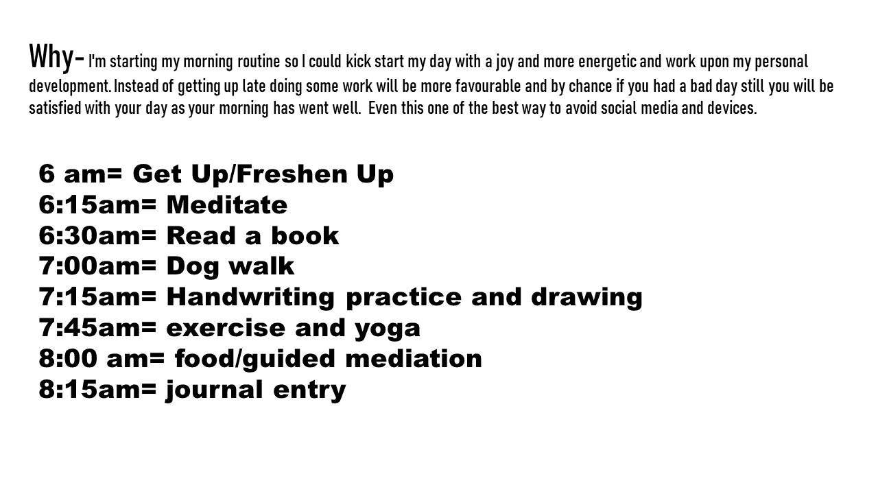 My Killer Morning Routine - image 1 - student project