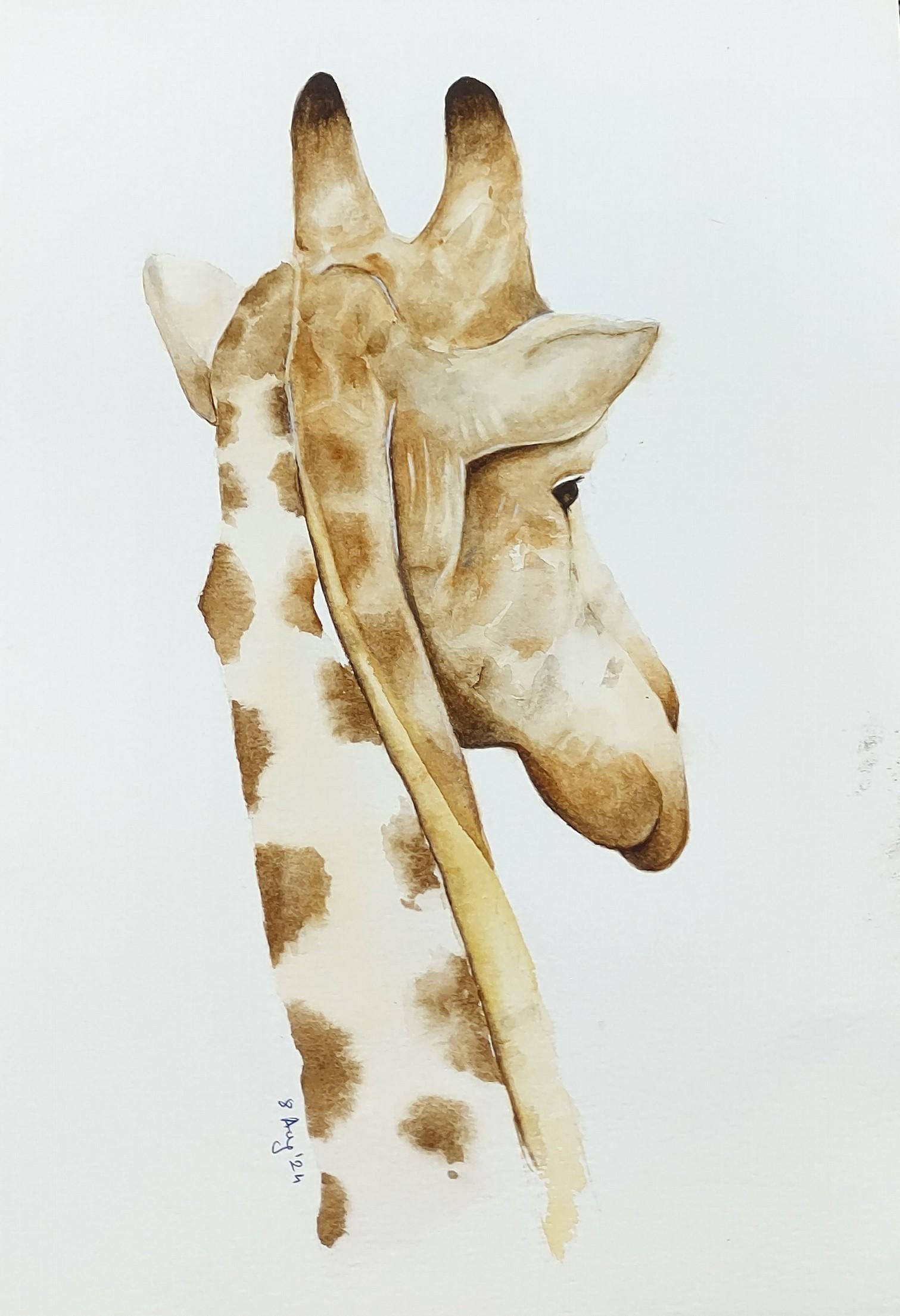 Giraffe watercolour - using wet in wet, a class by Nadine Dudek - image 1 - student project