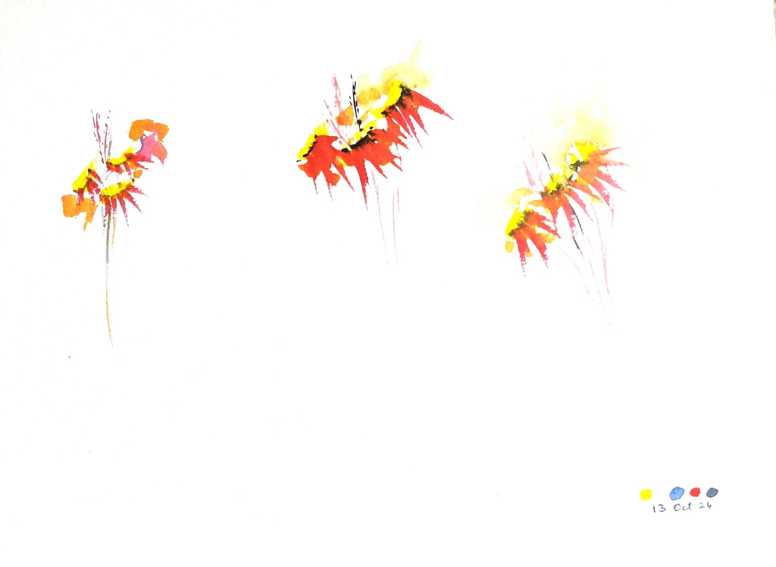 Watercolour brushwork - a relaxing class with Nadine Dudek - image 3 - student project