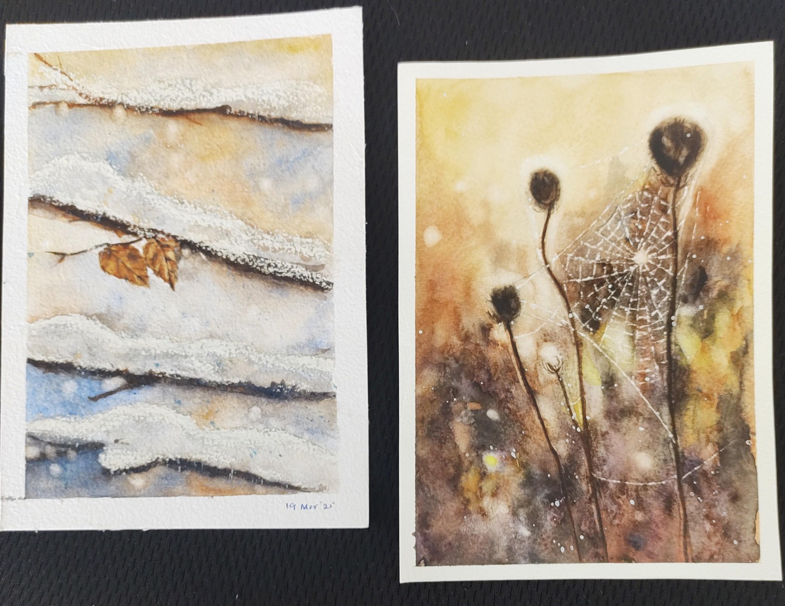 Frozen snow in watercolour - a class by Evgenia Cordie - image 1 - student project
