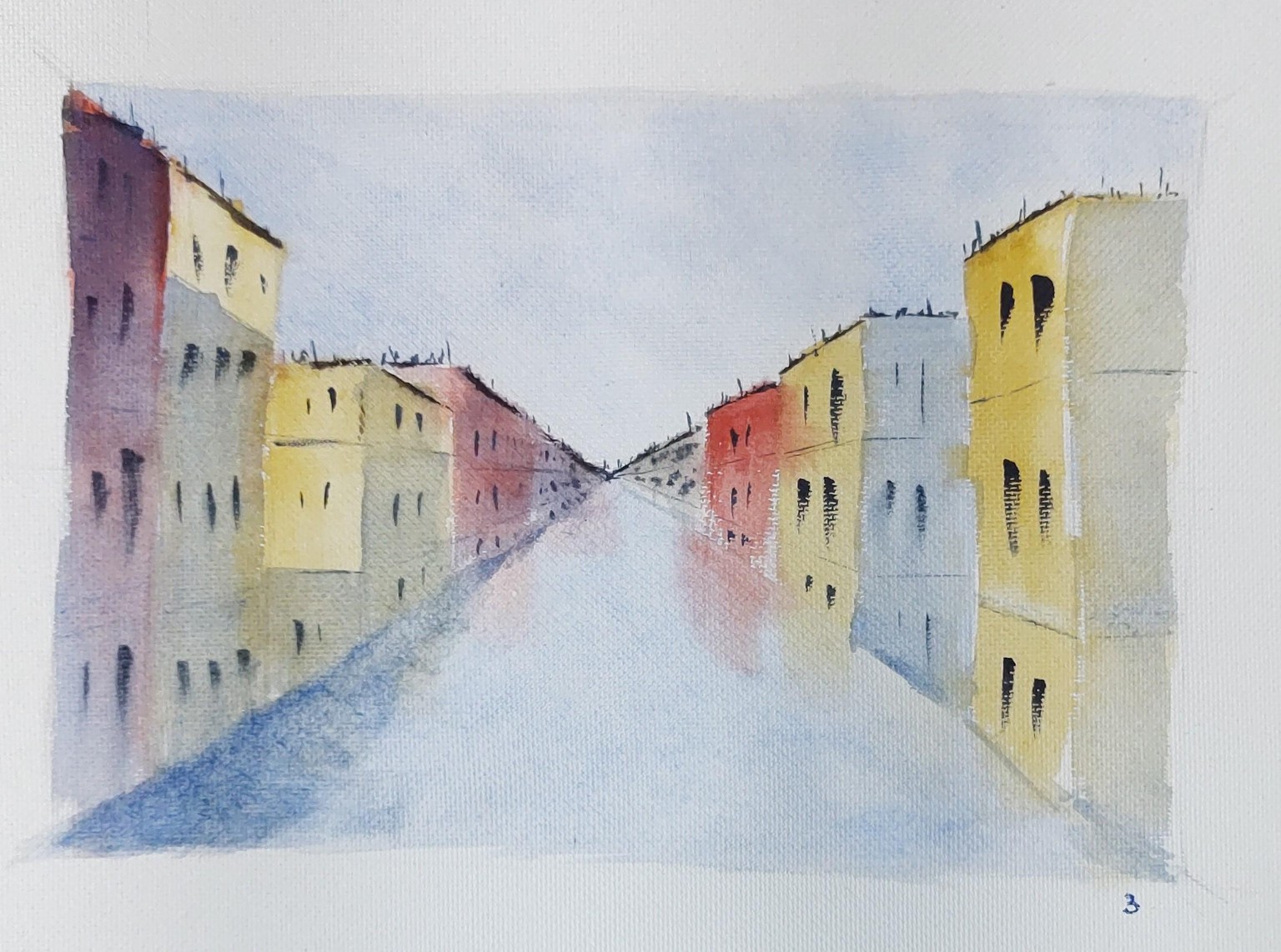 One Point Perspective in Watercolour - A class by Nadine Dudek - image 3 - student project