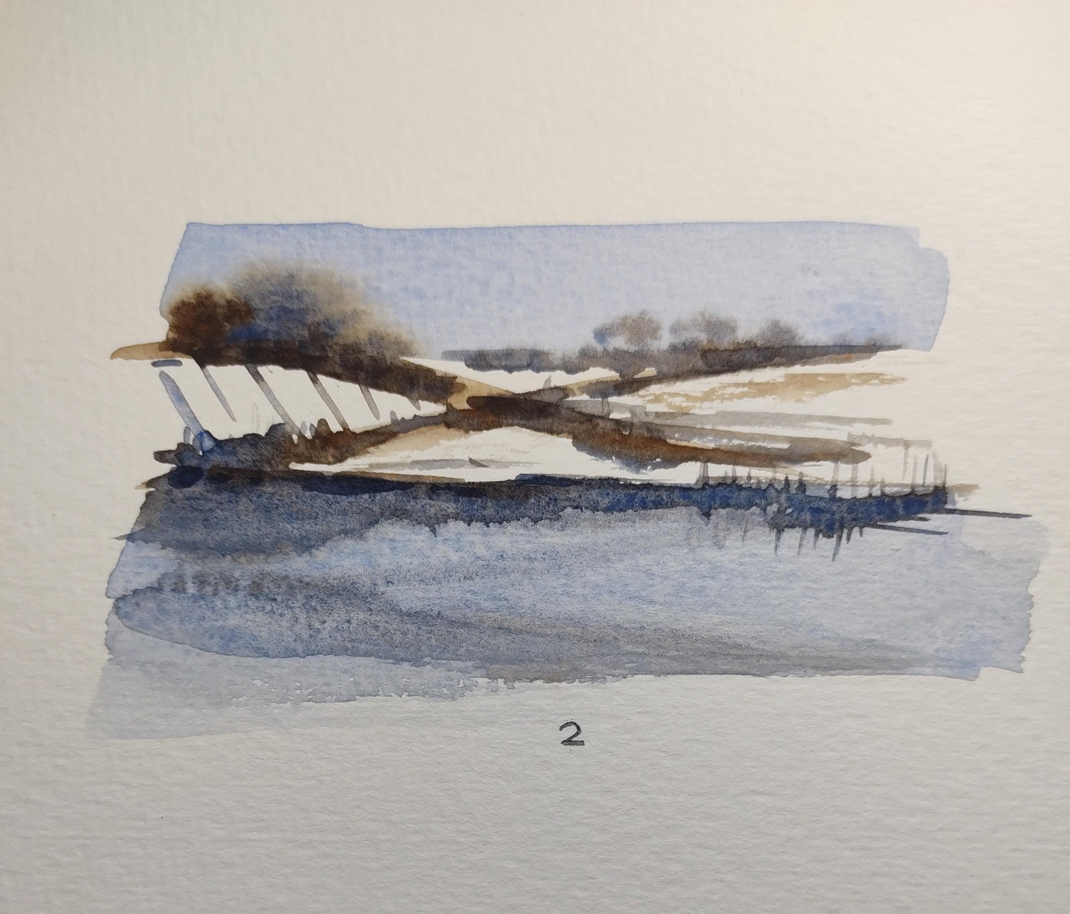 Simple, fast and loose watercolour landscape - a class by Nadine Dudek - image 1 - student project
