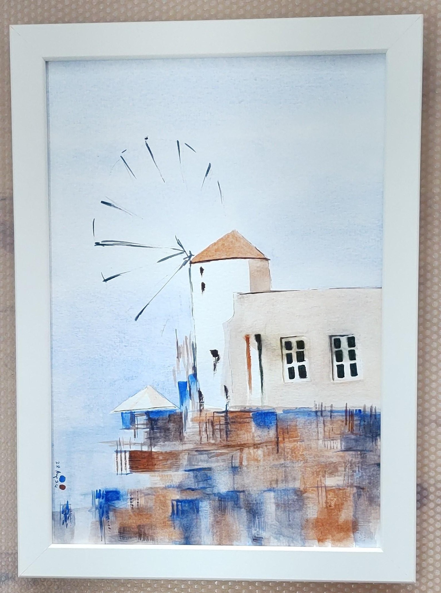 Santorini-project to practice brushwork with Nadine Dudek - image 1 - student project