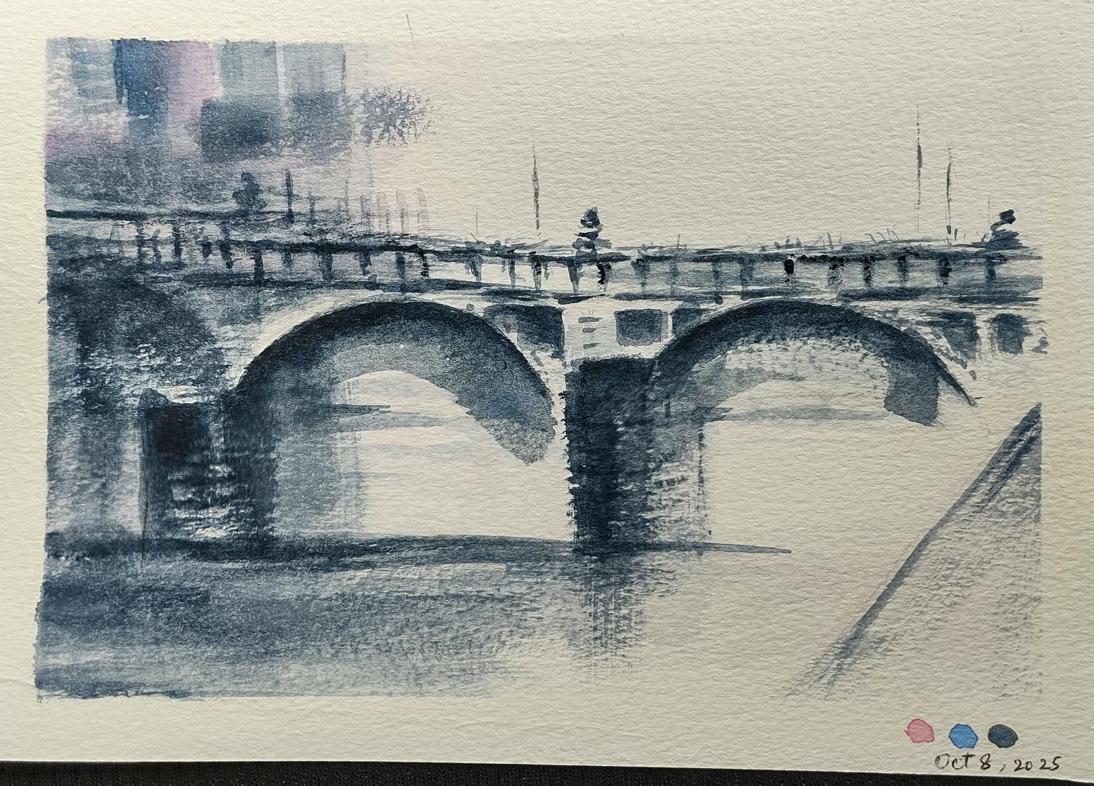 Bridge over water - A fast and furious watercolour class with Nadine Dudek - image 1 - student project