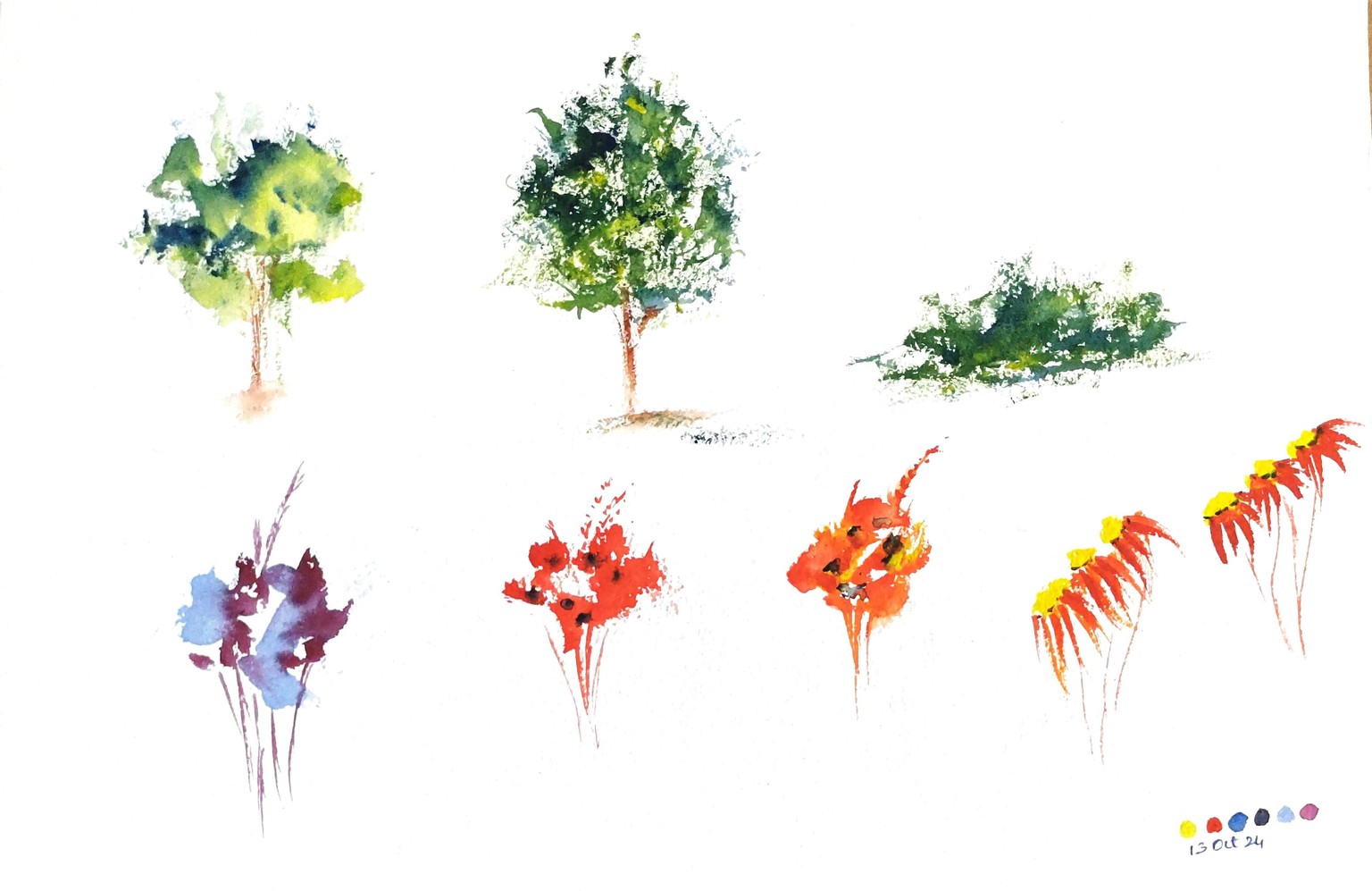 Watercolour brushwork - a relaxing class with Nadine Dudek - image 1 - student project