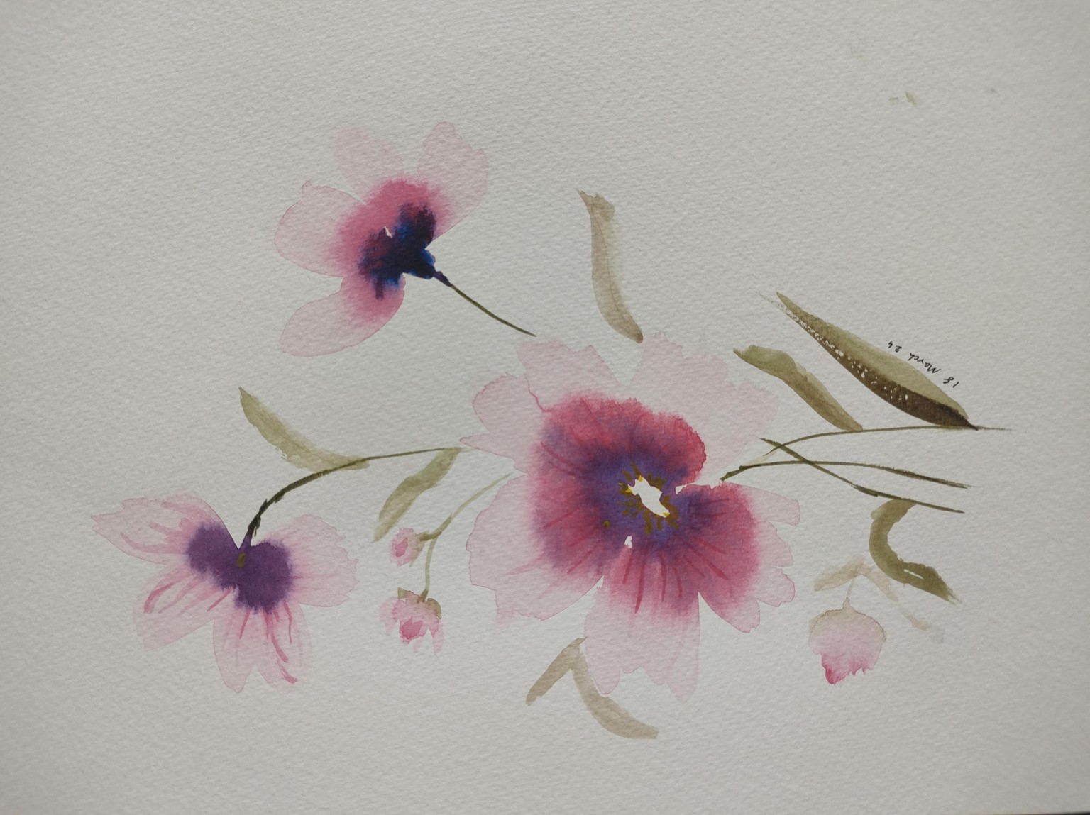 Painting watercolor flowers in a loose style with Lisa Lam - image 2 - student project