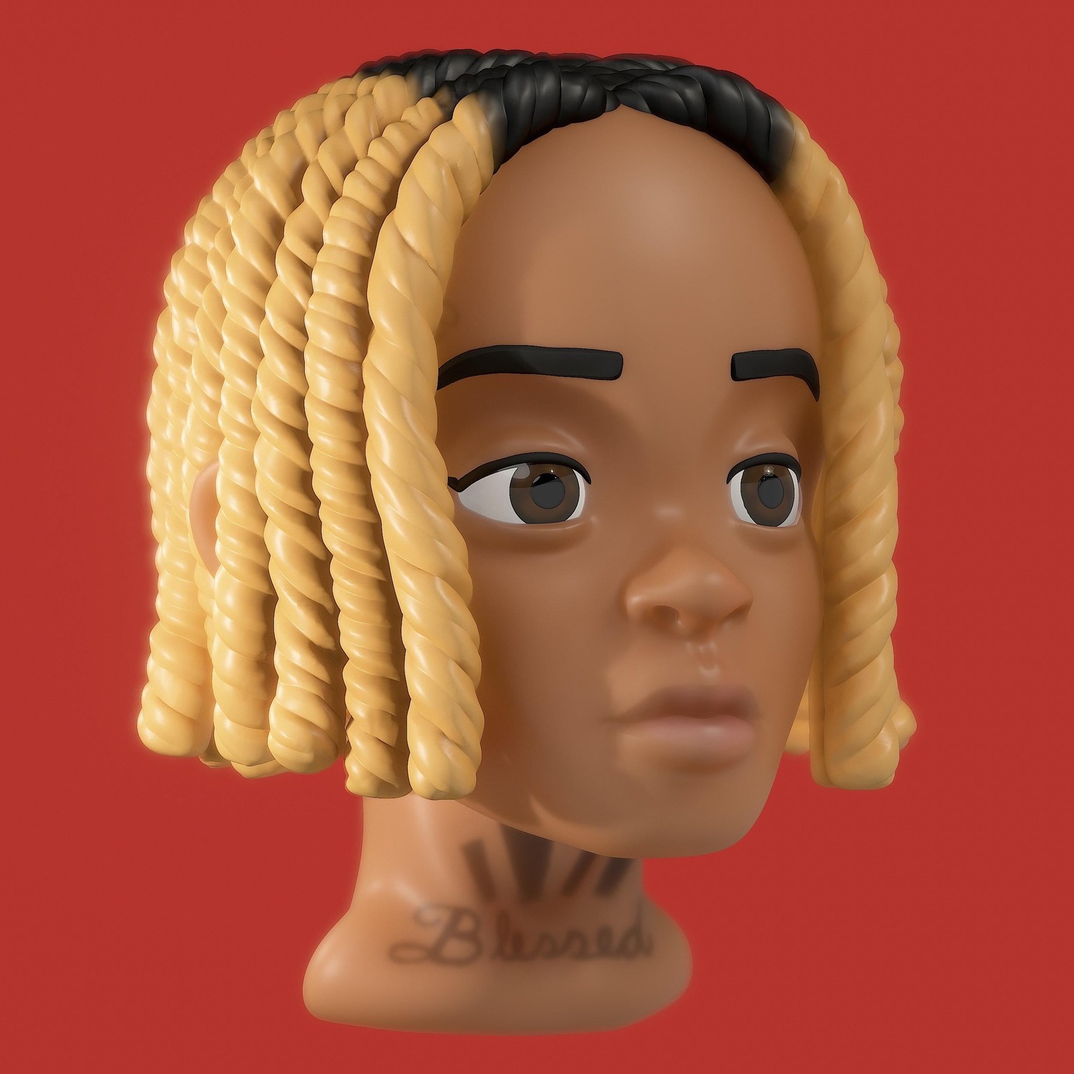 My Attempt At Making Lil Durk Stylized - image 2 - student project
