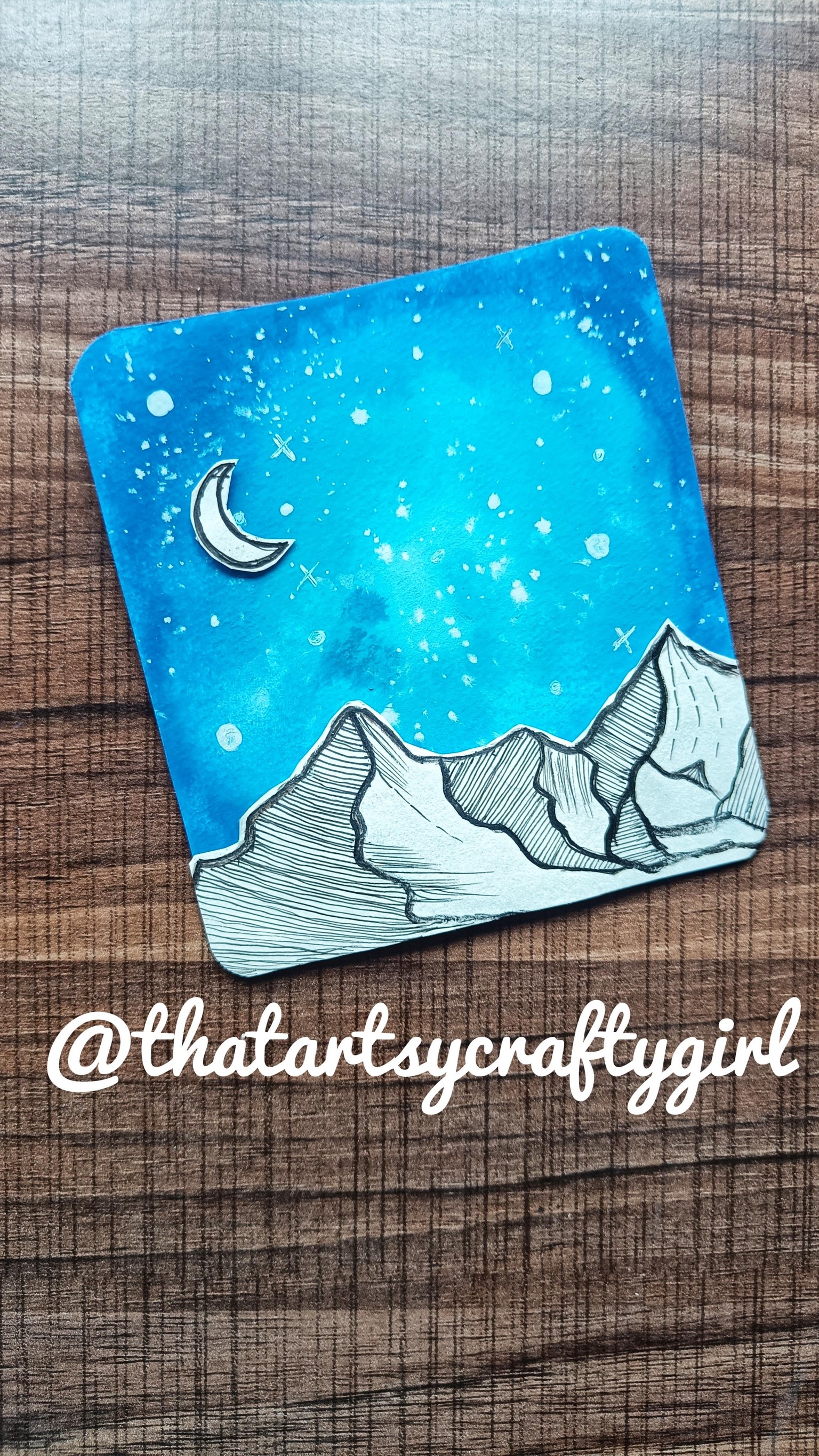 Gouache Galaxy with 3D Mountain - image 1 - student project