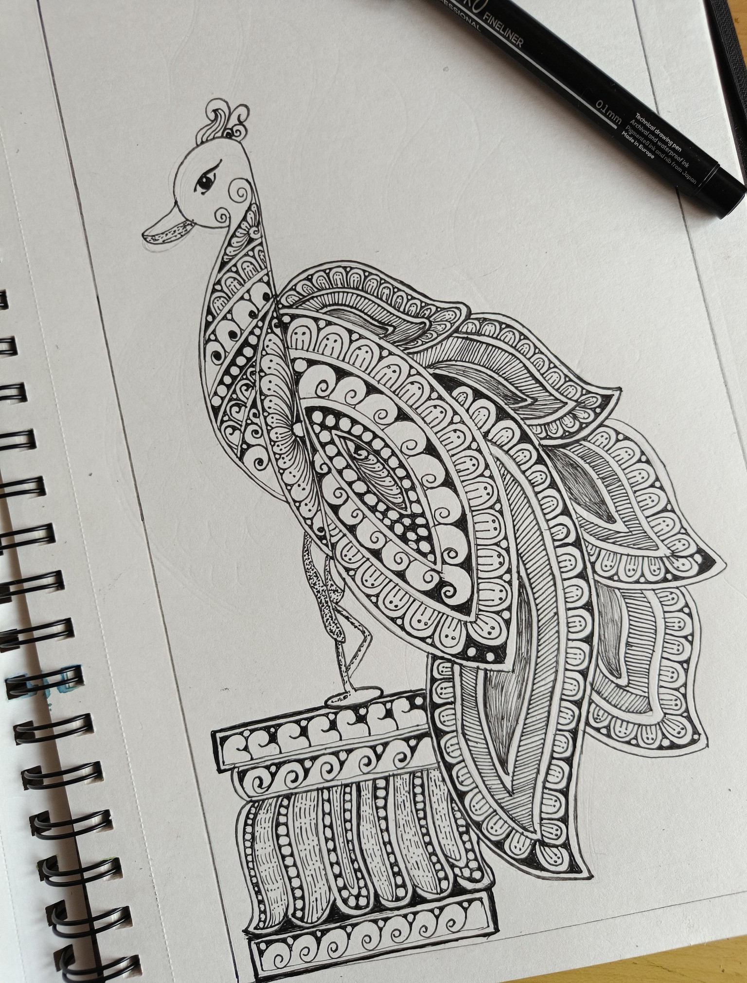 PEACOCK MANDALA - image 2 - student project