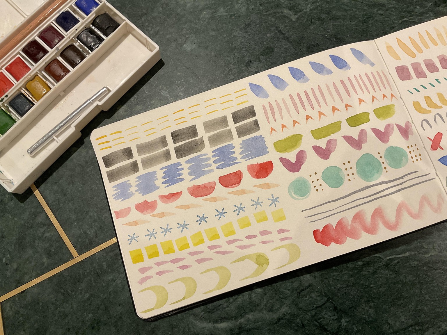 Mark making - 3 brush shapes - image 1 - student project