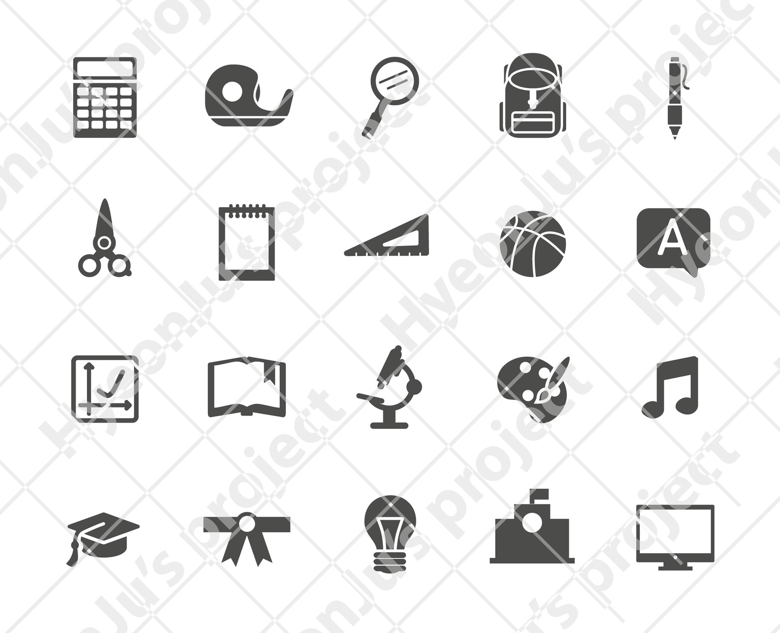 education related icon set - image 1 - student project