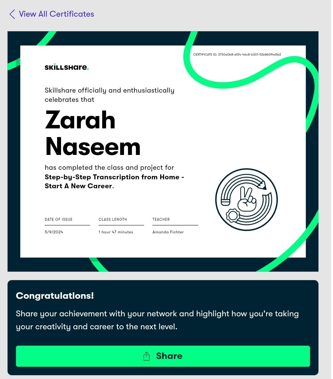 CERTIFICATE - image 1 - student project