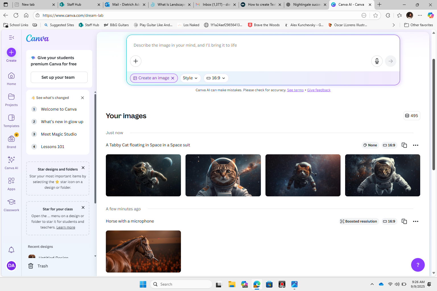 A. I Prompts in CANVA - image 2 - student project