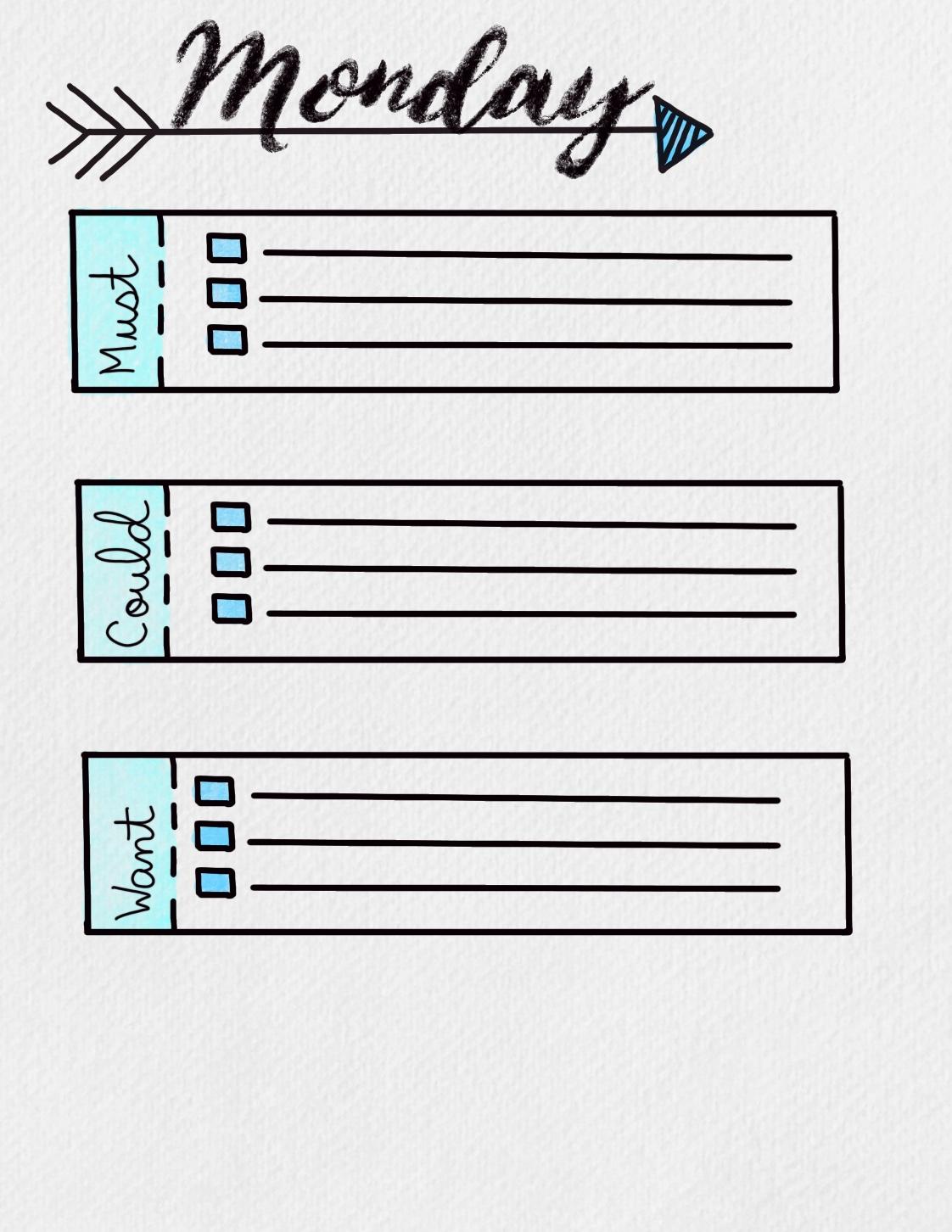 Daily and To Do List Template - image 2 - student project