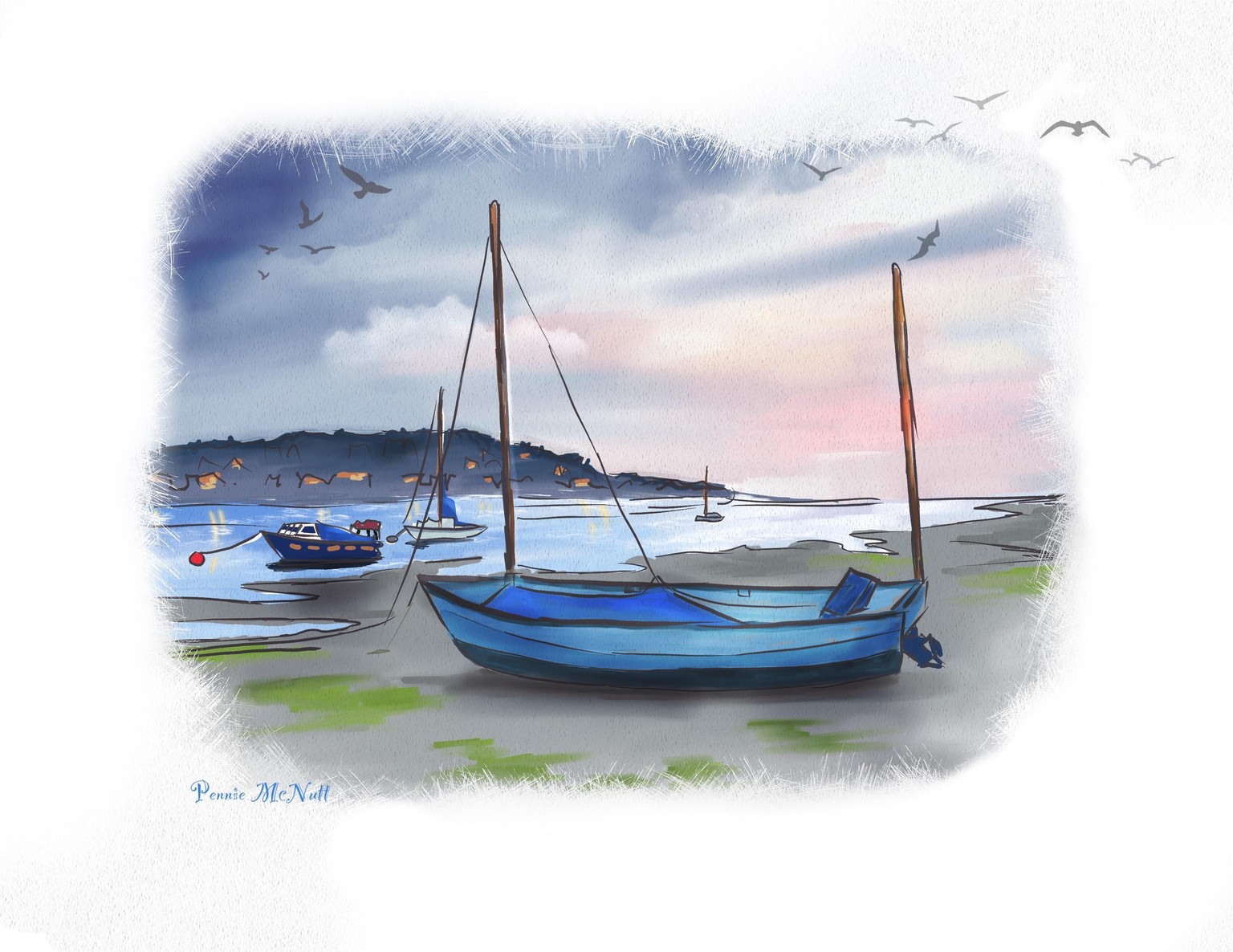 3 Sketchy watercolour paintings - image 1 - student project