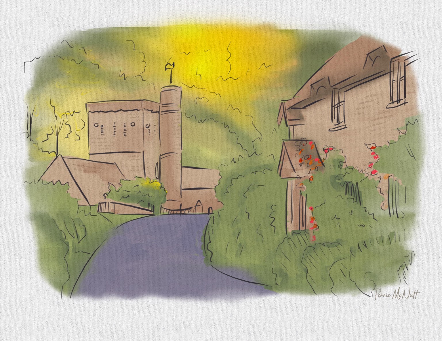 3 Sketchy watercolour paintings - image 3 - student project