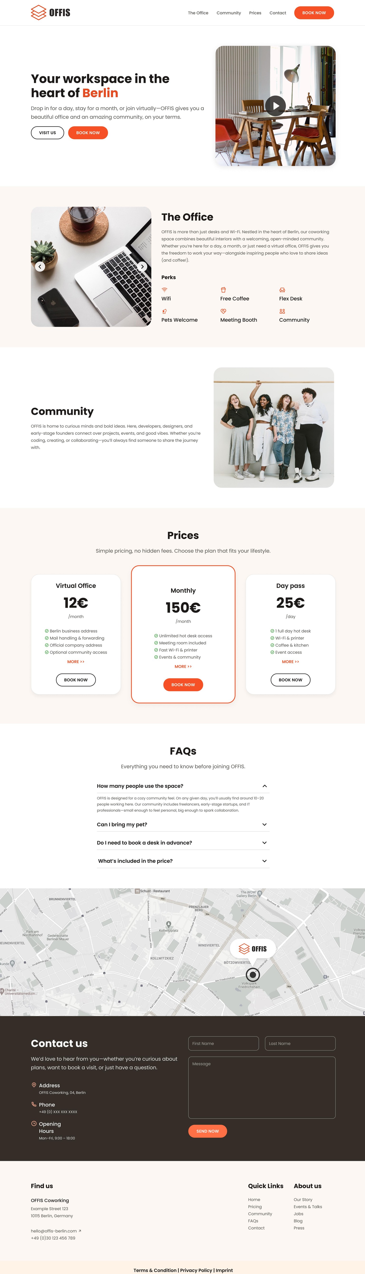 Hi-Fi landing page for OFFIS - image 1 - student project