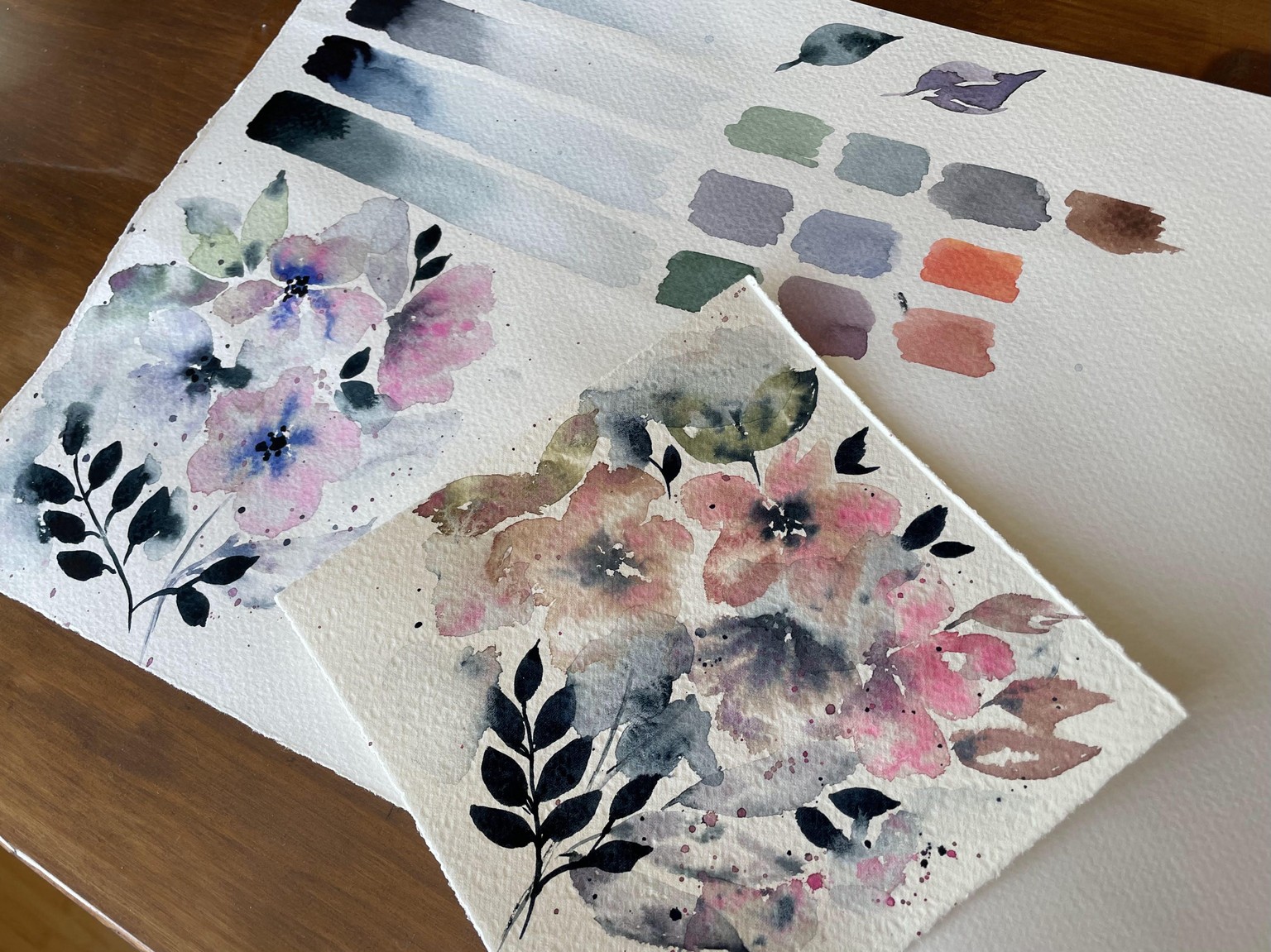 Vintage Flowers in Watercolour - image 1 - student project