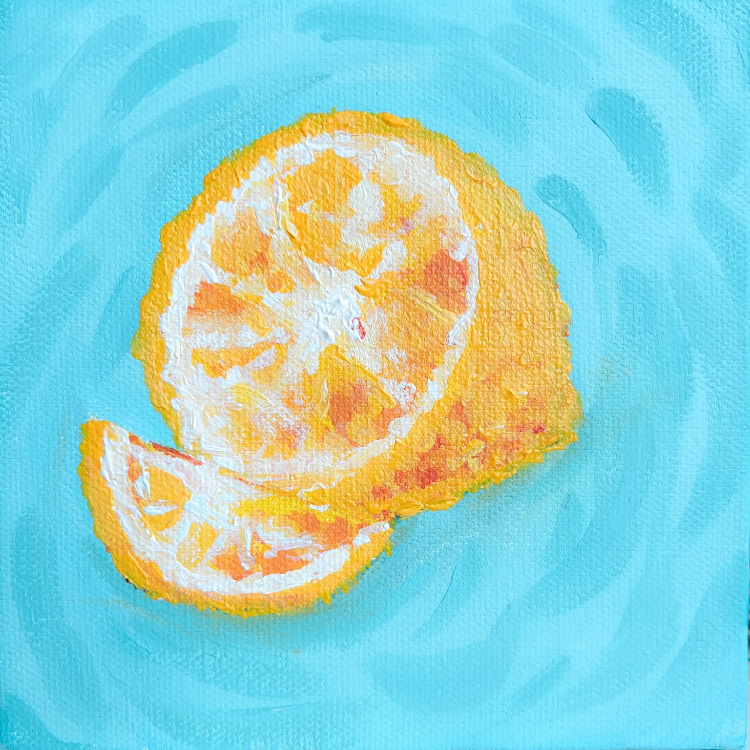 Lemon. .. using brush painting techniques - image 1 - student project