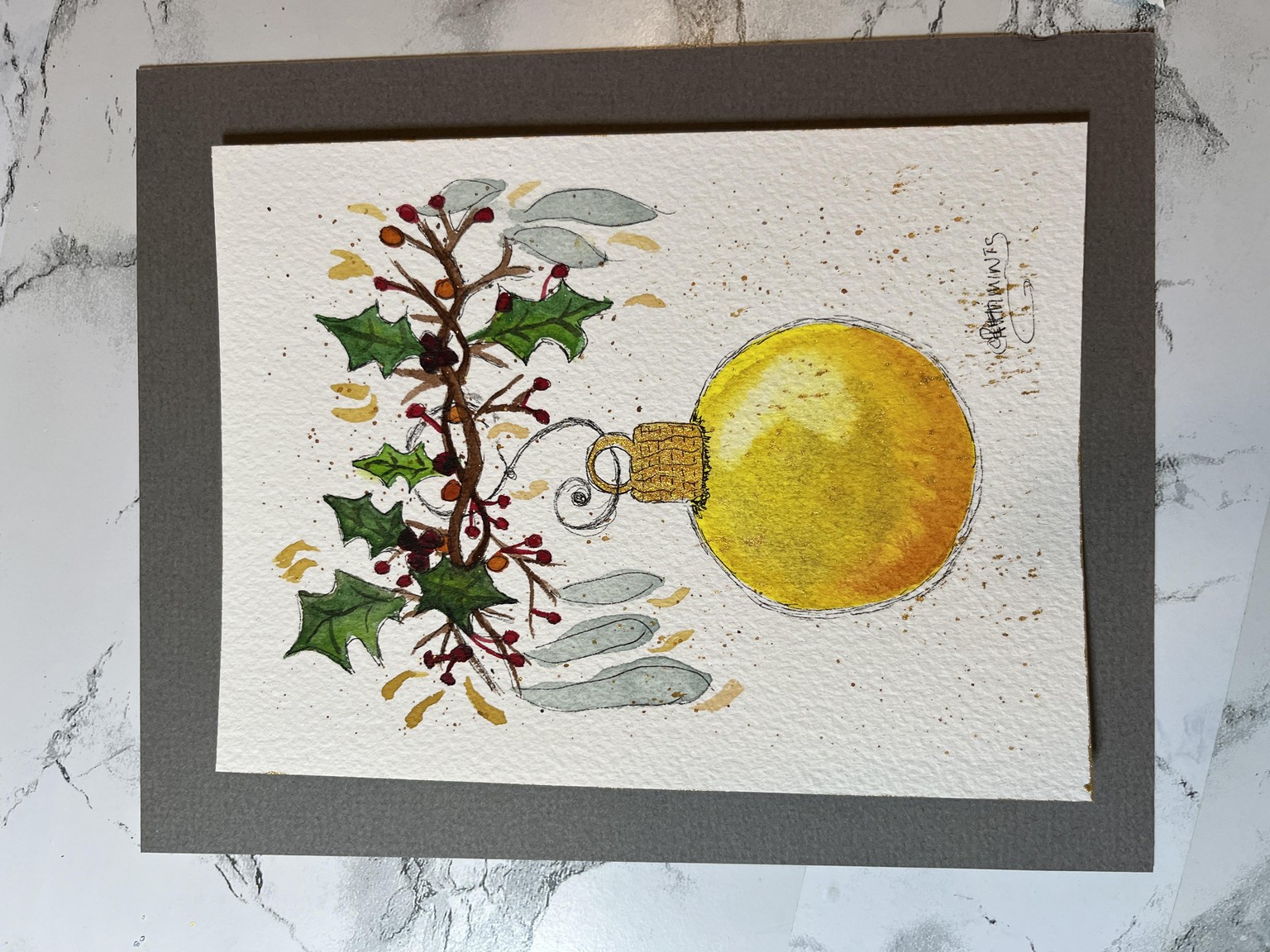 Holiday Ornament Xmas Card - image 1 - student project
