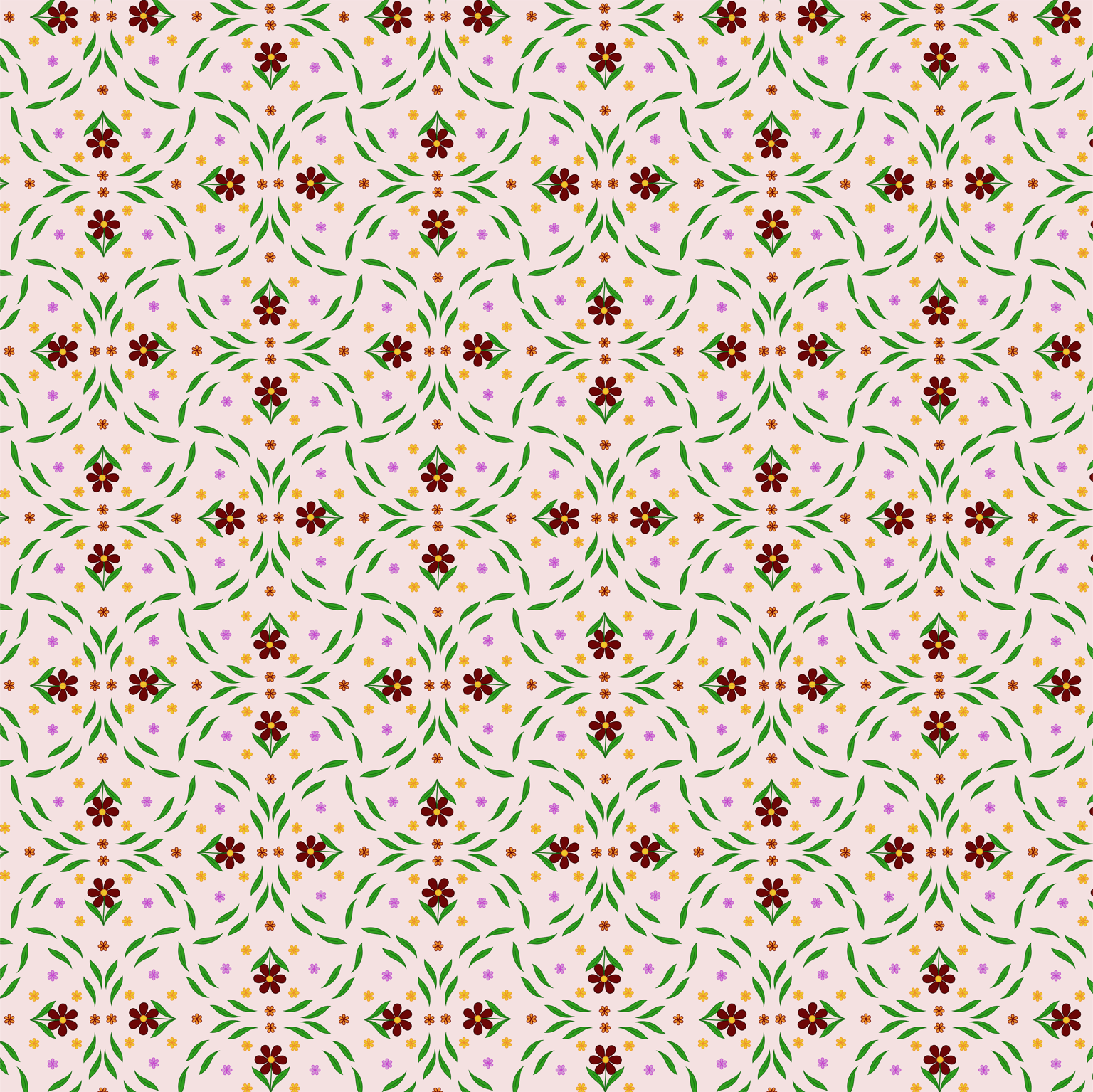 OgeeScallop Floral Repeat Pattern - image 2 - student project