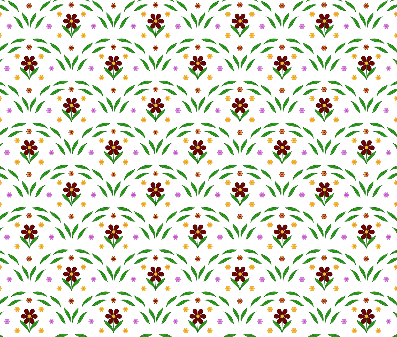 OgeeScallop Floral Repeat Pattern - image 1 - student project