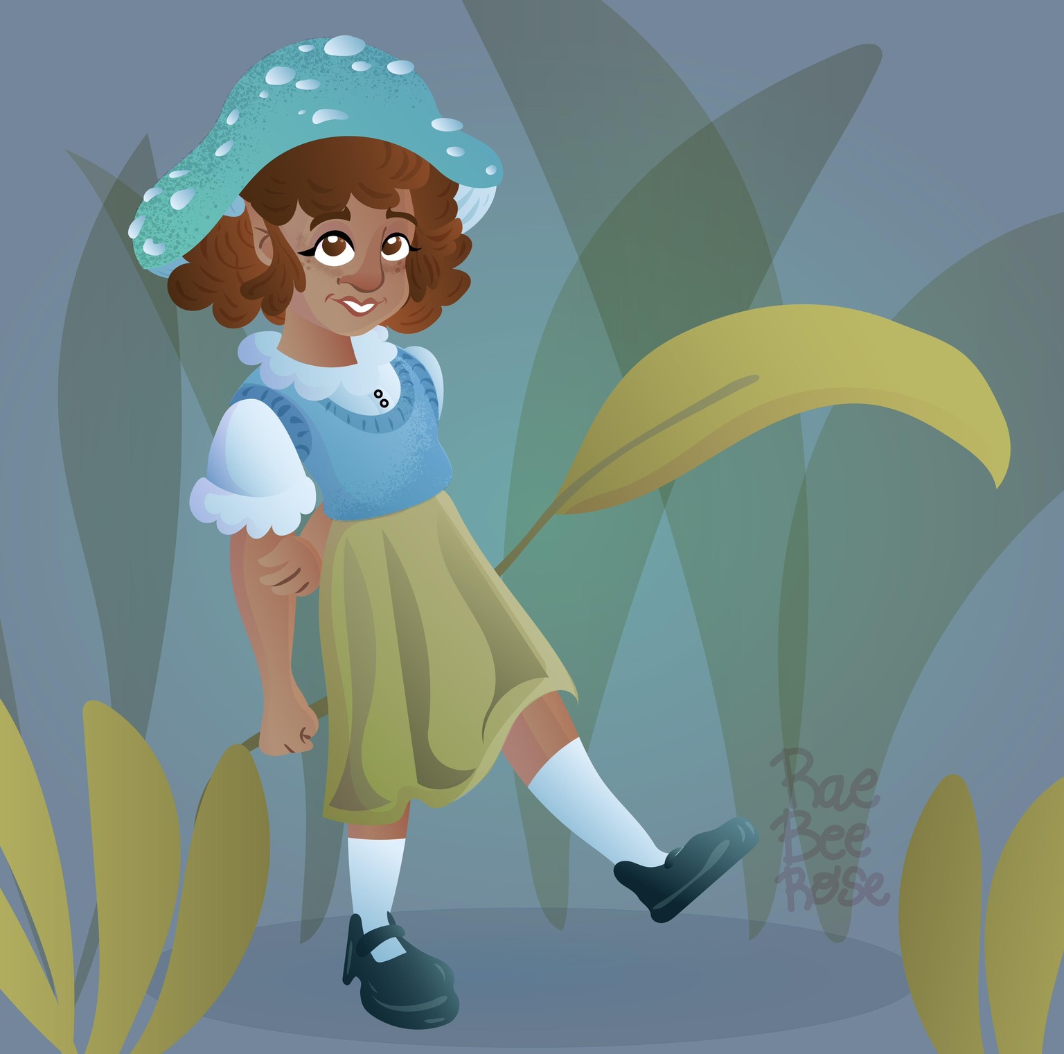 Mushroom Gal illustration - image 1 - student project