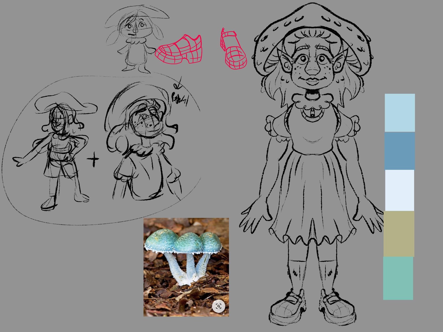 Mushroom Gal illustration - image 2 - student project