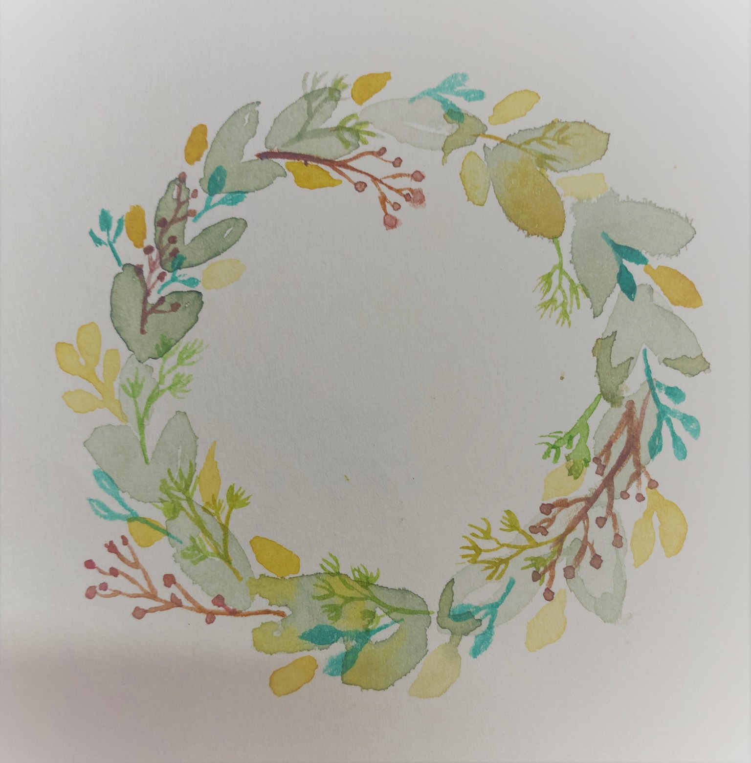 Water color wreath - image 1 - student project