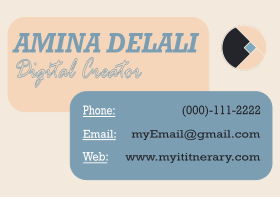 My Blue and Orange Business Card - image 1 - student project