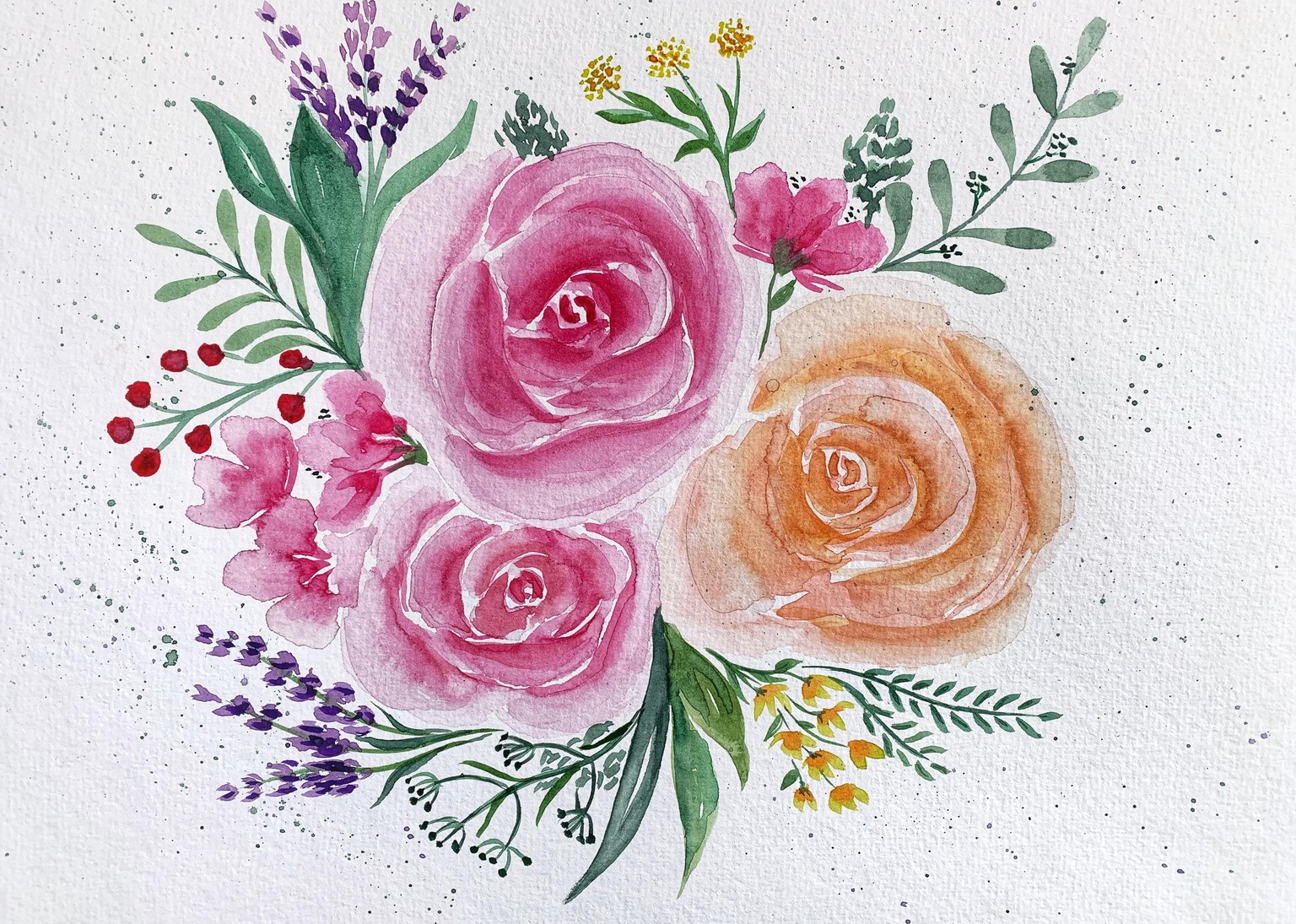 Watercolor Flowers - image 1 - student project