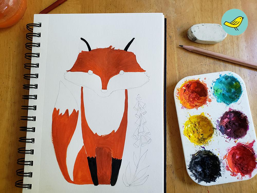 Fox & Foxgloves - image 1 - student project