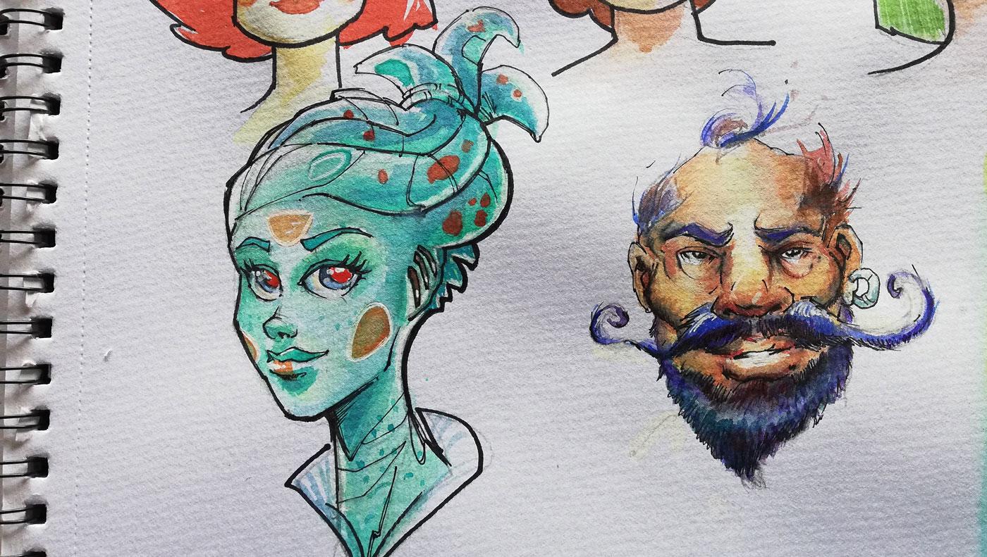 Warm up - Watercolor Techniques to Paint Skin Tones - image 5 - student project