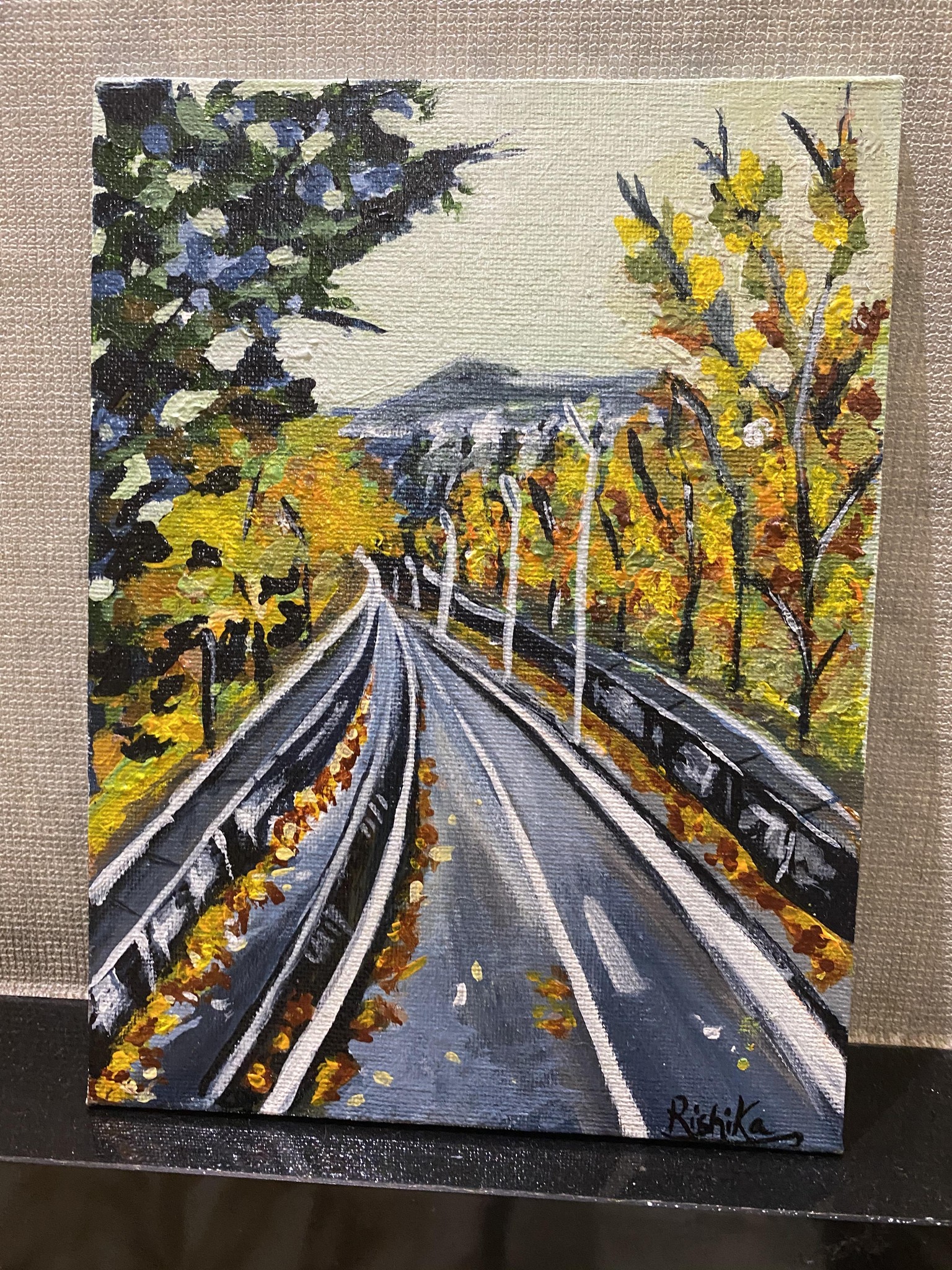 Fall landscape painting - image 1 - student project