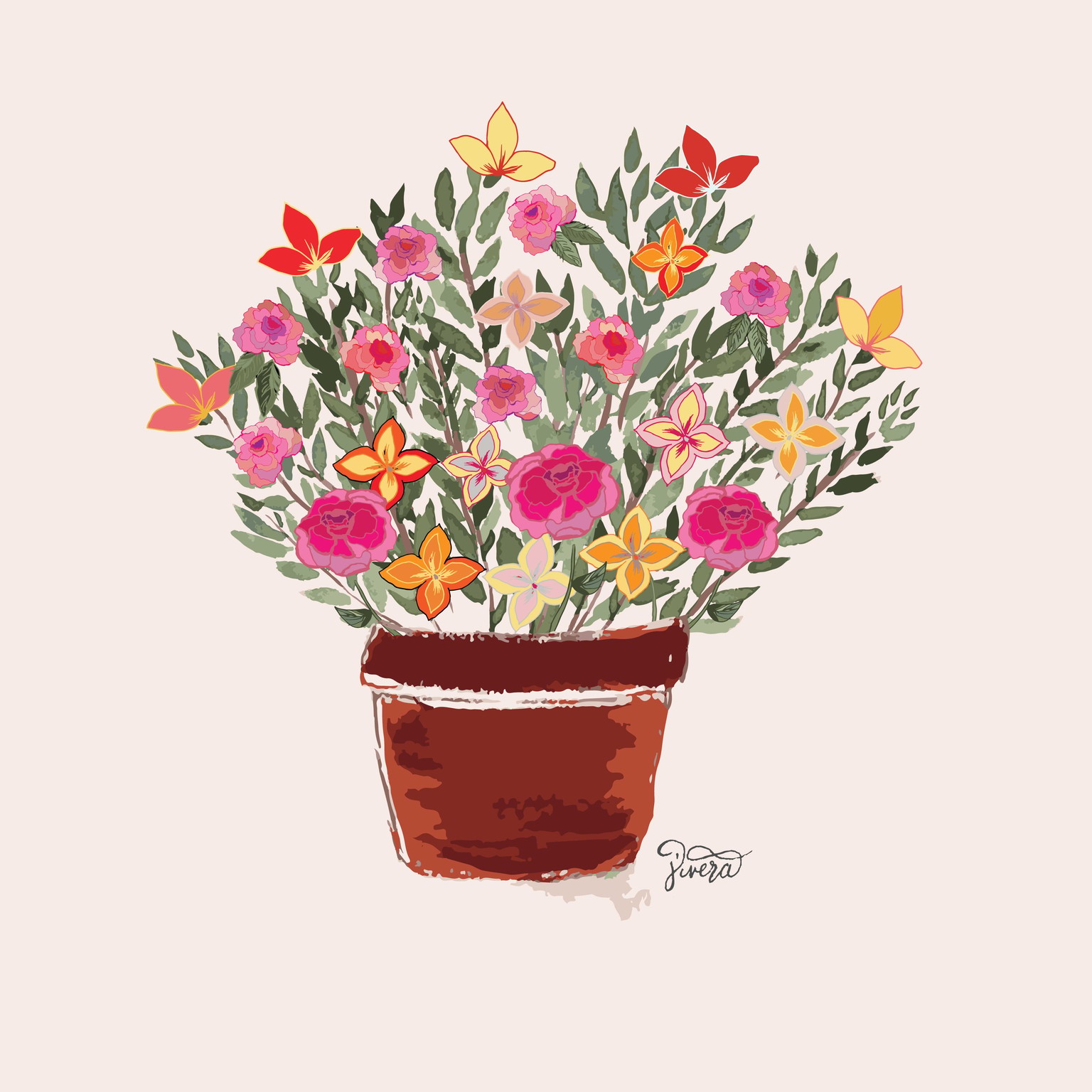 Watercolor Floral Design - image 1 - student project