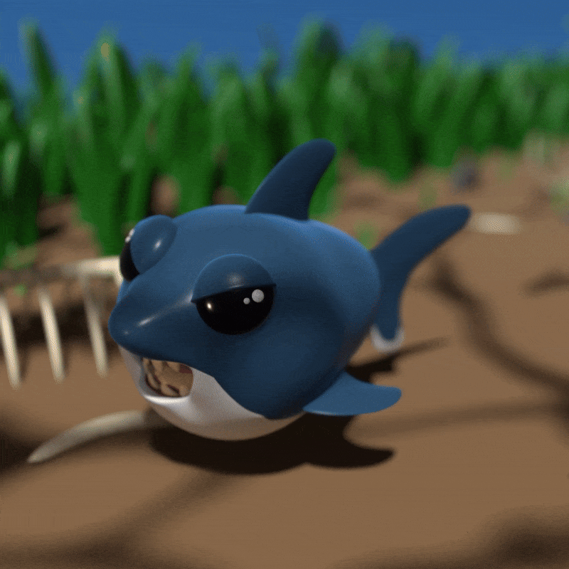 Shark Swimming Through Bones - image 1 - student project