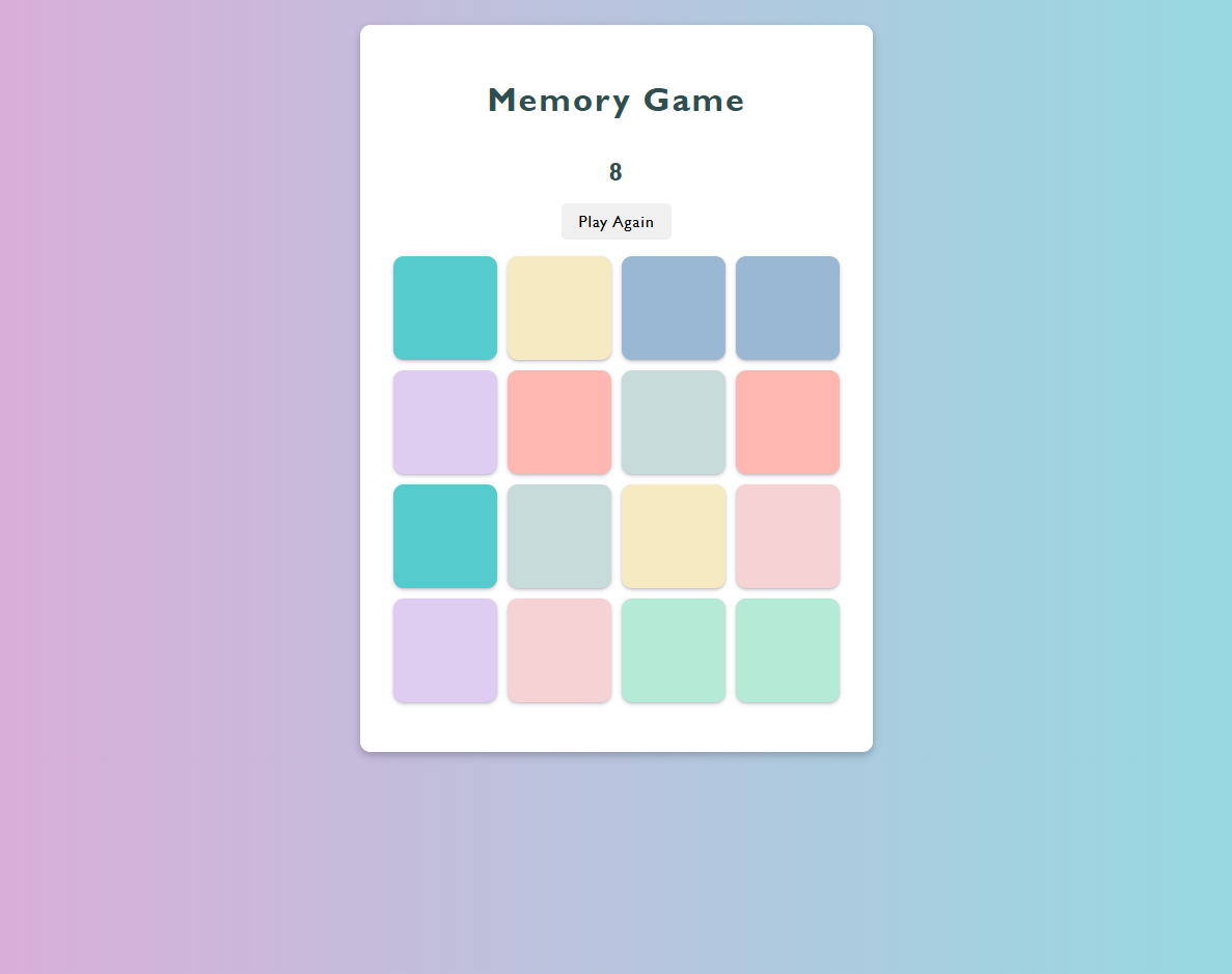 Memry Game - image 2 - student project