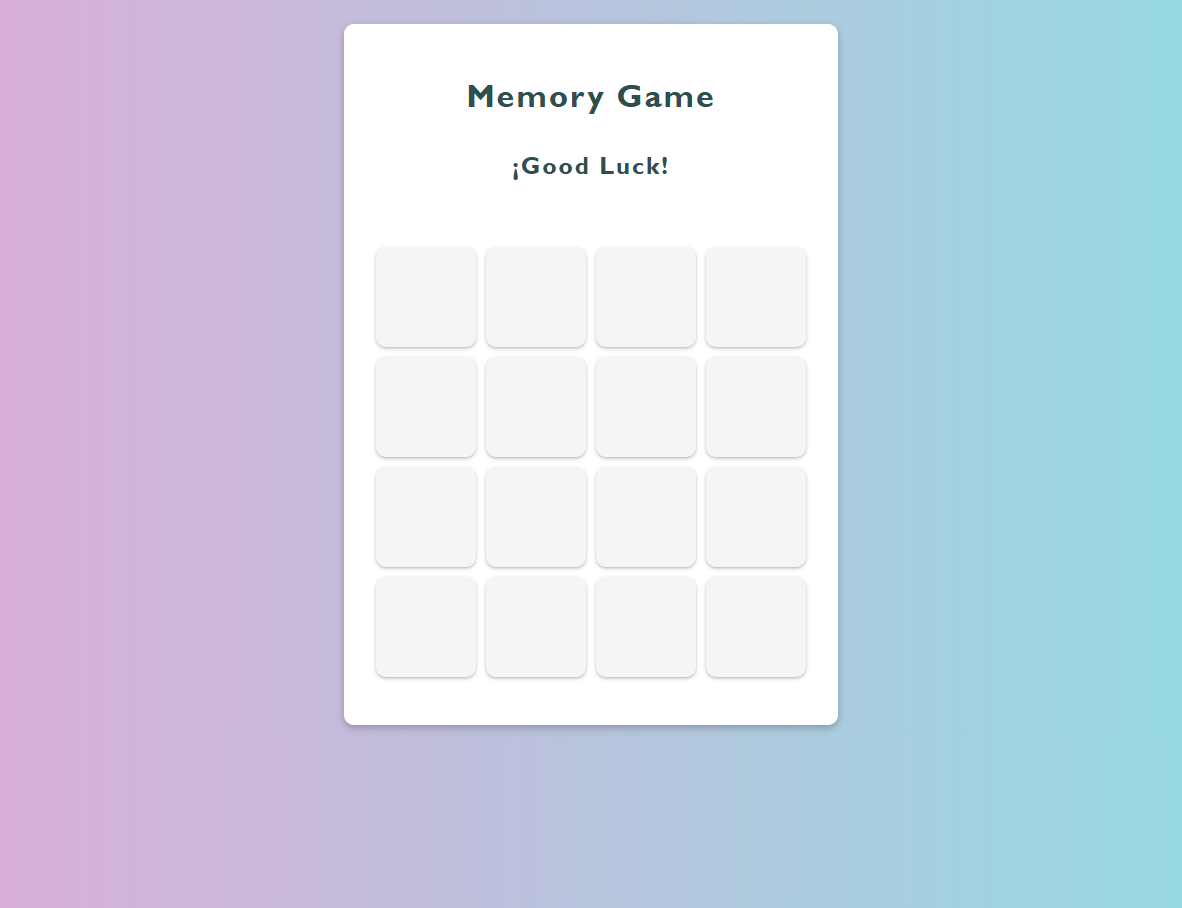 Memry Game - image 1 - student project