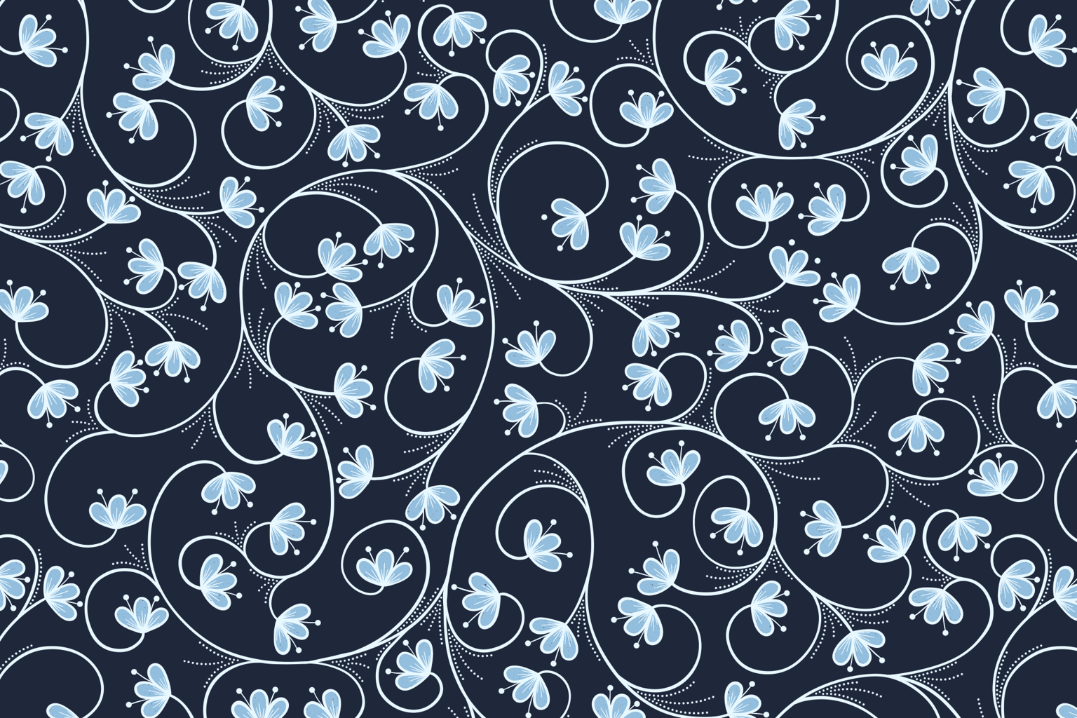 Small Flower Pattern - Procreate to Photoshop Workflow - image 5 - student project
